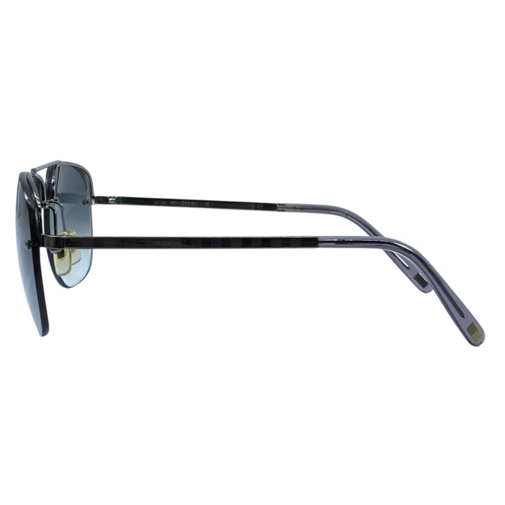 Louis Vuitton Sunglasses Soco Damier Teardrop Acetate Metal Blue Black Eyewear — view 3