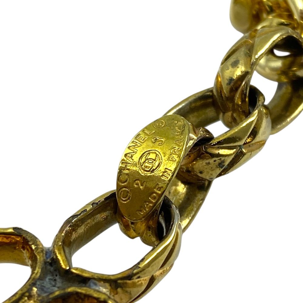 Chanel Pendant CC Logo Medallion 23 Gold Plated Necklace — view 5
