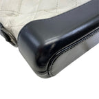 Chanel Shoulder Bag Gabrielle Small Hobo Aged Calf Leather White Black — view 4