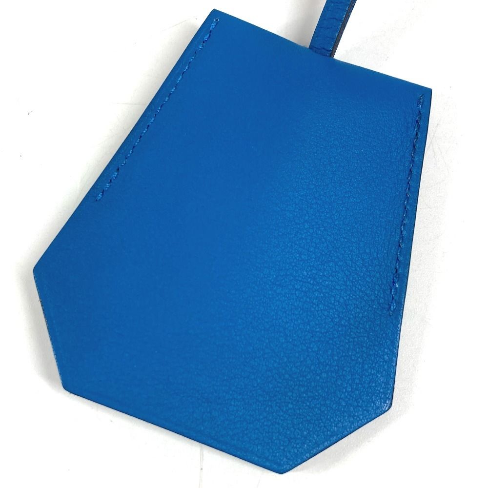Hermes Charm Clochette Key Ring Swift Blue Key Holder Lock — view 2