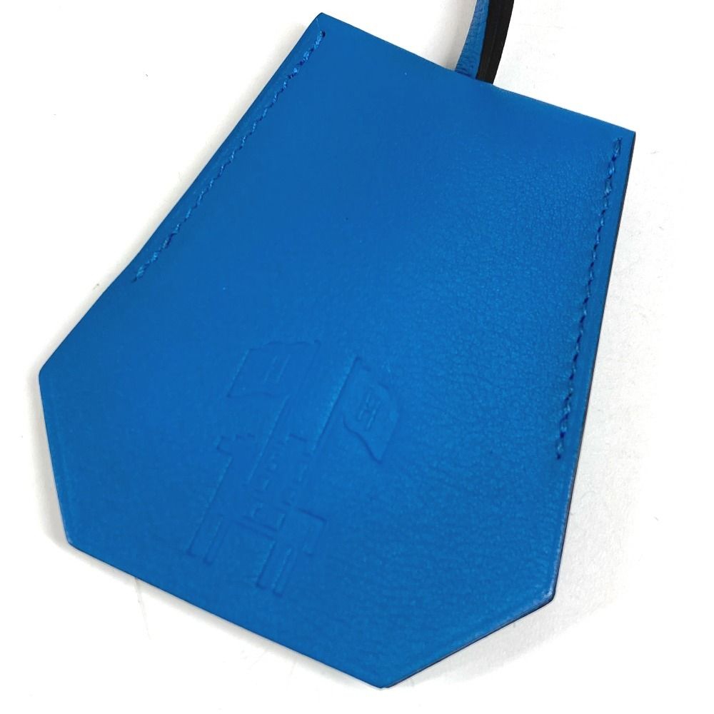 Hermes Charm Clochette Key Ring Swift Blue Key Holder Lock