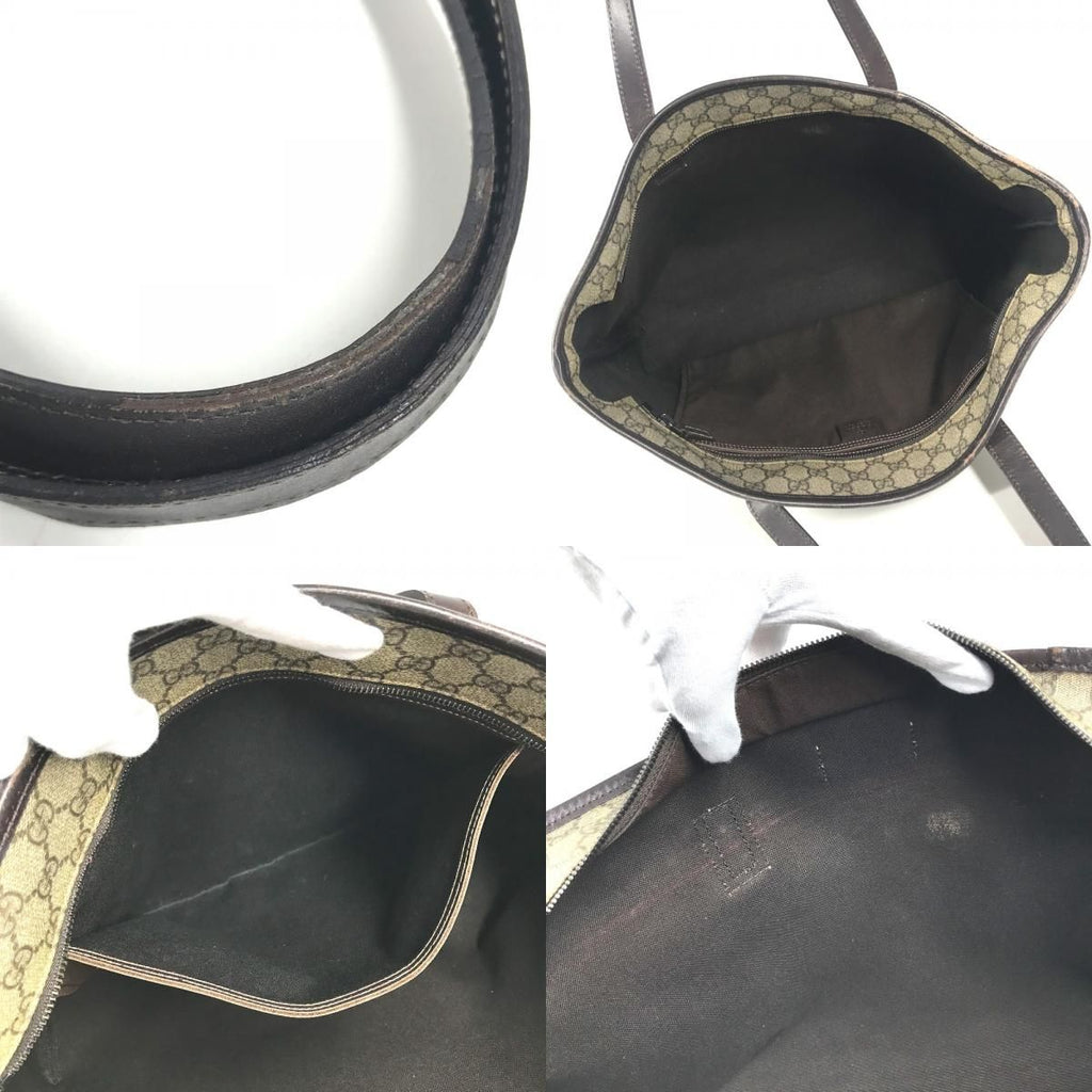 Gucci Shoulder Bag GG Supreme Logo Canvas Beige — view 8