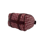 Dior Trotter Pattern Canvas Leather Mini Boston Bag Bordeaux — view 8