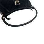 Gucci Abbey GG Pattern Logo Canvas Leather Shoulder Bag Black — view 4