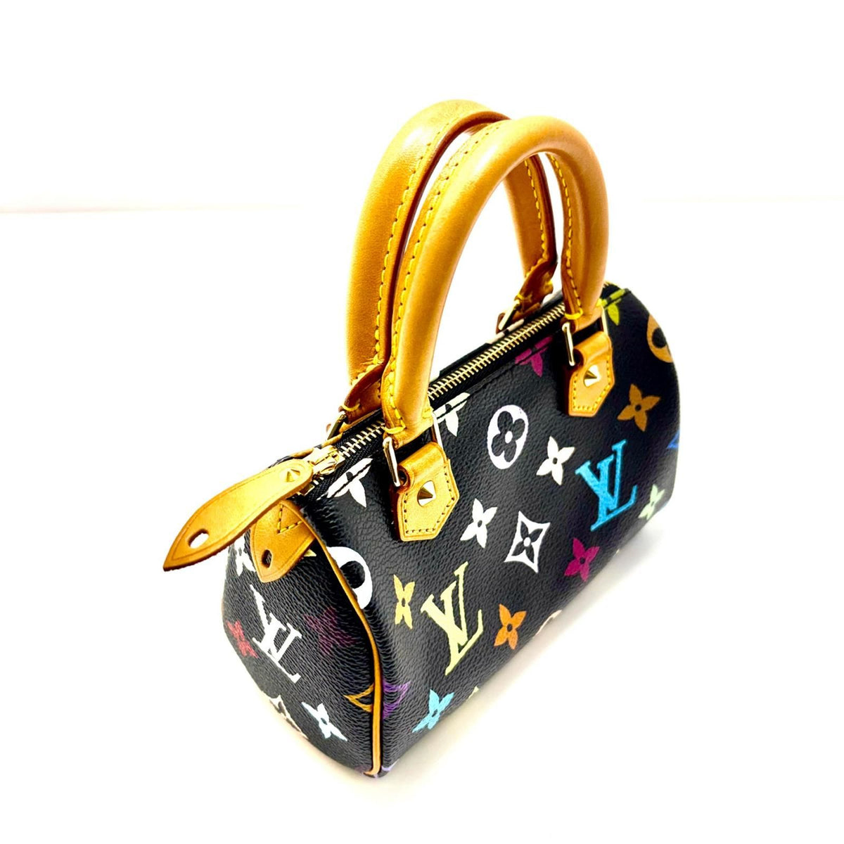 Louis Vuitton Mini Speedy Multicolor Noir Handbag Monogram — view 4