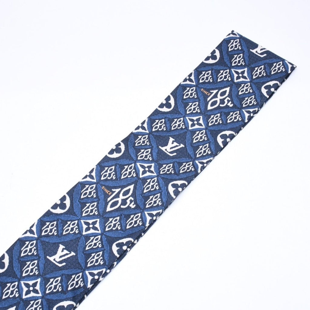 Louis Vuitton Band Since Scarf Silk Navy Blue — view 3