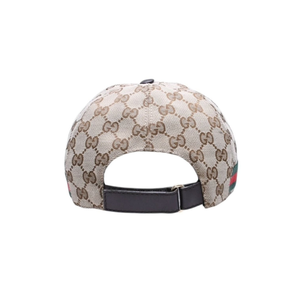 Gucci GG Canvas Baseball Cap Sherry Line M Beige Silver Hat — view 6
