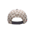 Gucci GG Canvas Baseball Cap Sherry Line M Beige Silver Hat — view 6