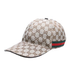 Gucci GG Canvas Baseball Cap Sherry Line M Beige Silver Hat — view 2