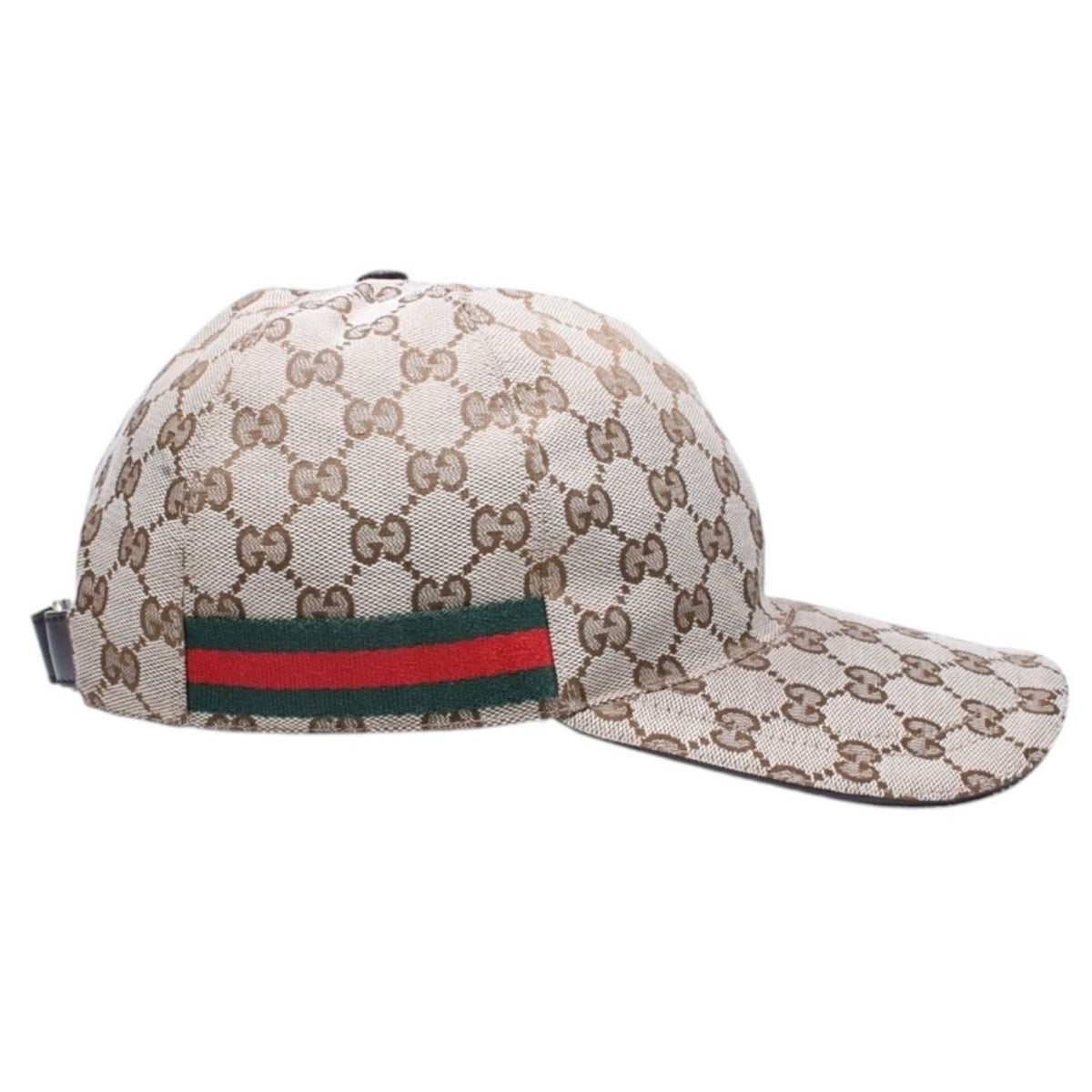 Gucci GG Canvas Baseball Cap Sherry Line M Beige Silver Hat — view 4