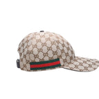 Gucci GG Canvas Baseball Cap Sherry Line M Beige Silver Hat — view 6