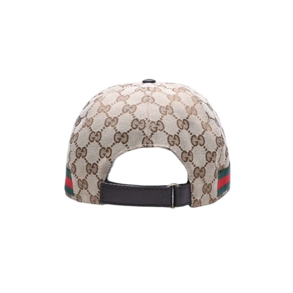 Gucci GG Canvas Baseball Cap Sherry Line M Beige Silver Hat — view 7