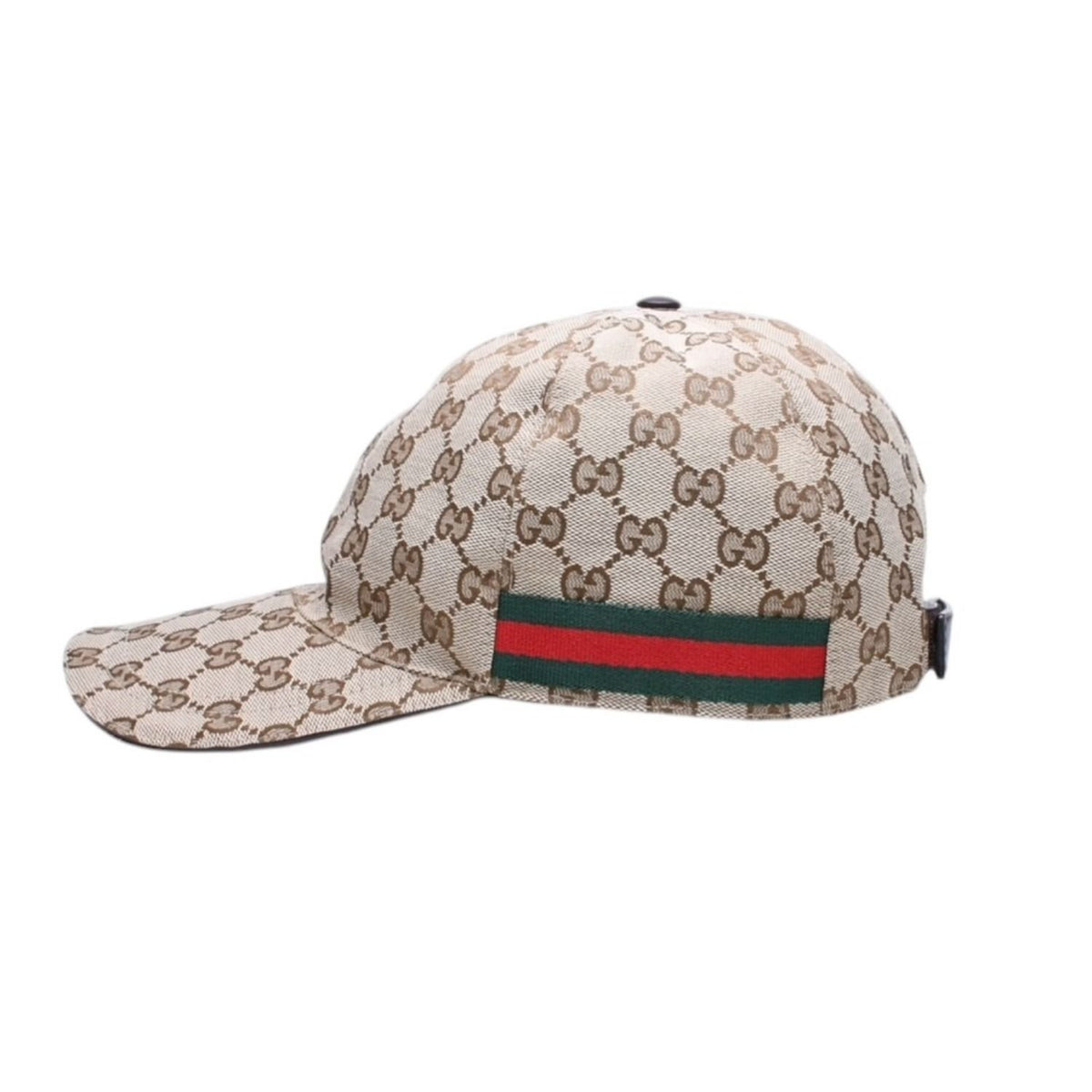 Gucci GG Canvas Baseball Cap Sherry Line M Beige Silver Hat — view 5