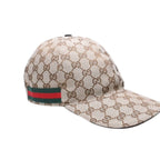 Gucci GG Canvas Baseball Cap Sherry Line M Beige Silver Hat — view 3