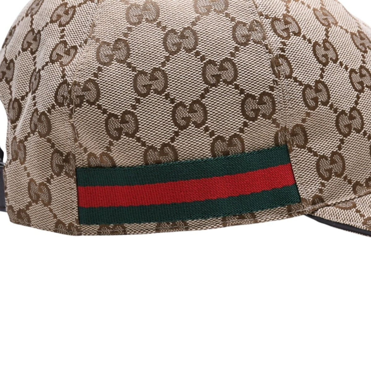Gucci GG Canvas Baseball Cap Sherry Line M Beige Silver Hat — view 8