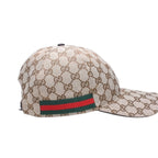 Gucci GG Canvas Baseball Cap Sherry Line M Beige Silver Hat — view 4