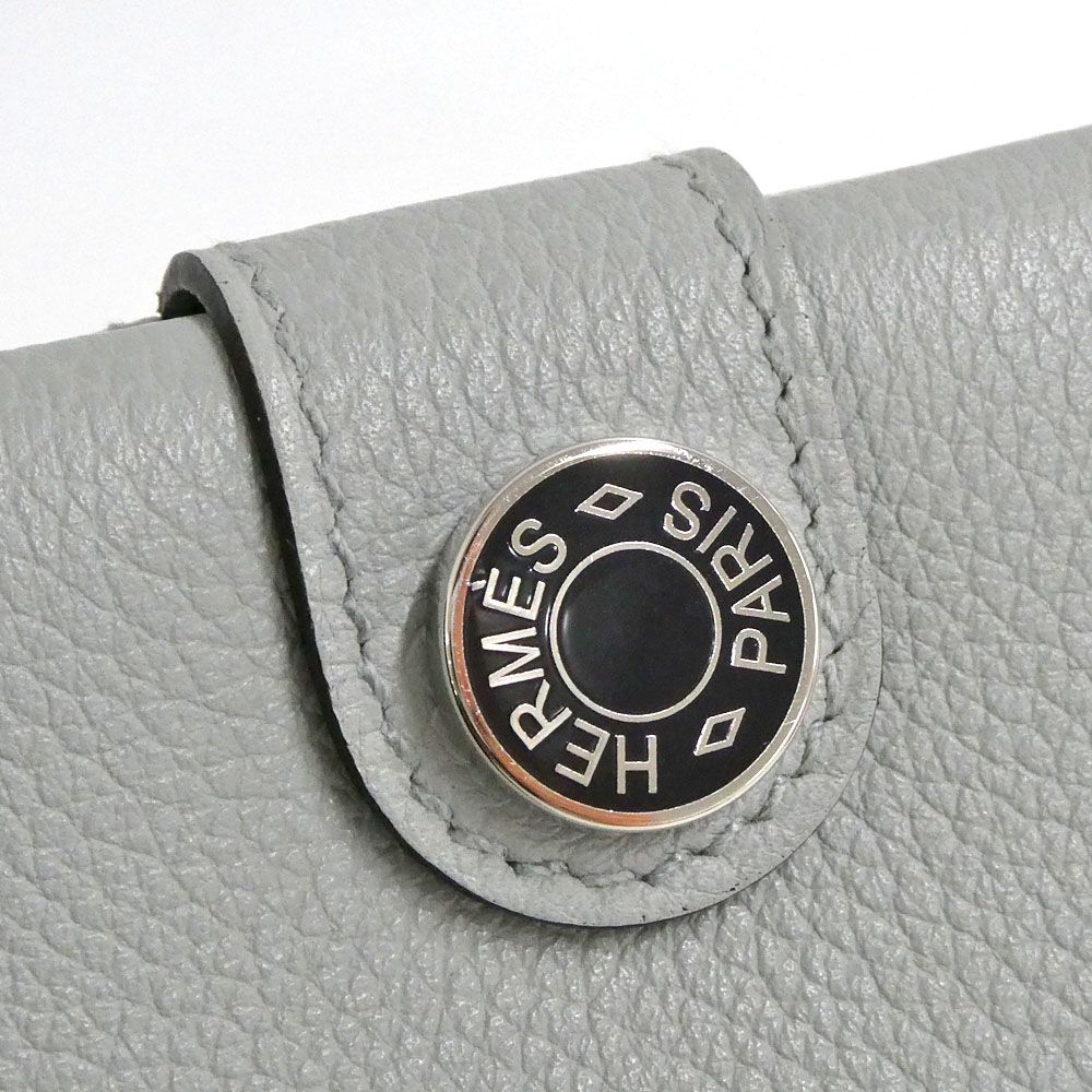 Hermes Card Case M S Evercolor Gray Sellier — view 6