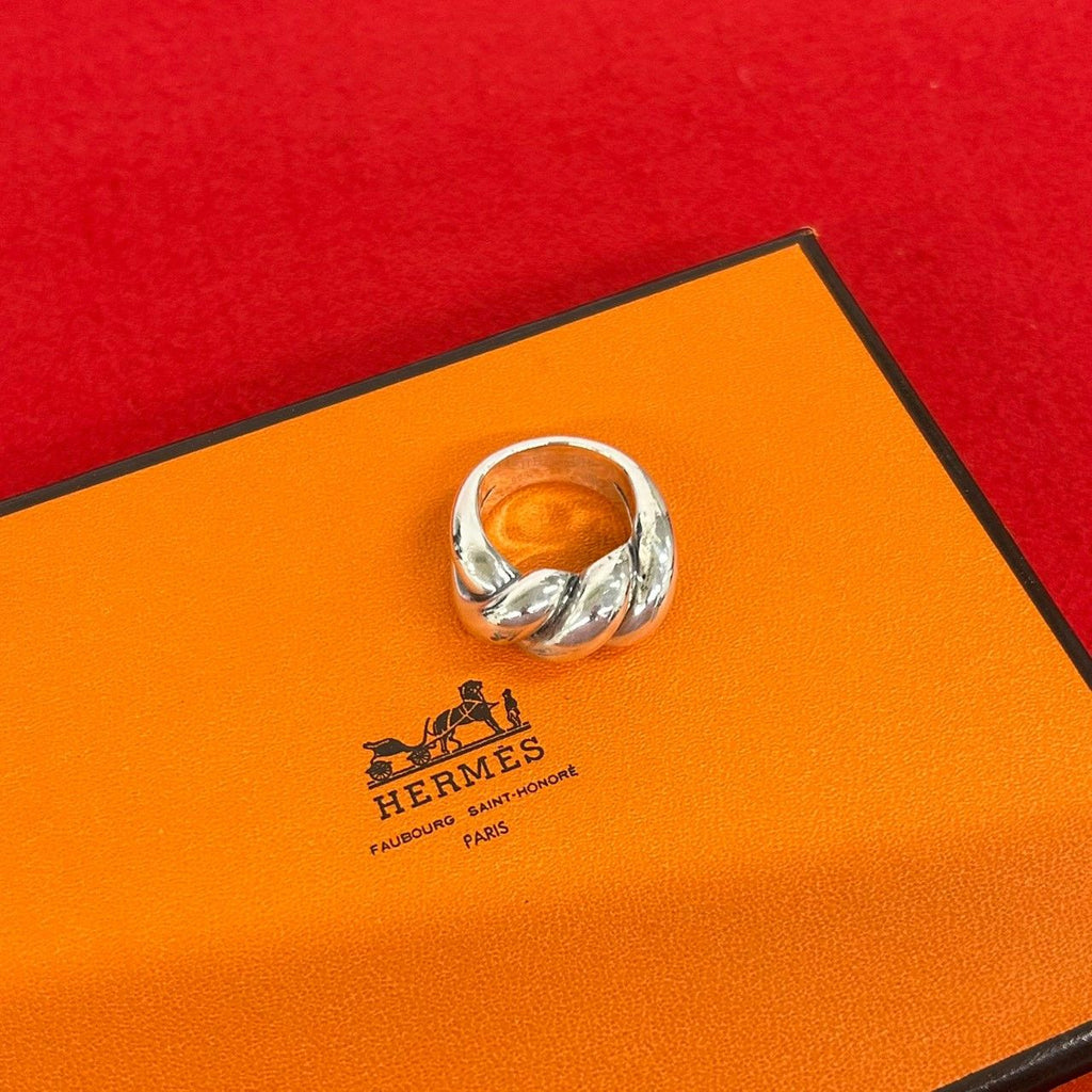 Hermes Torsade Ring 925 Sterling Silver
