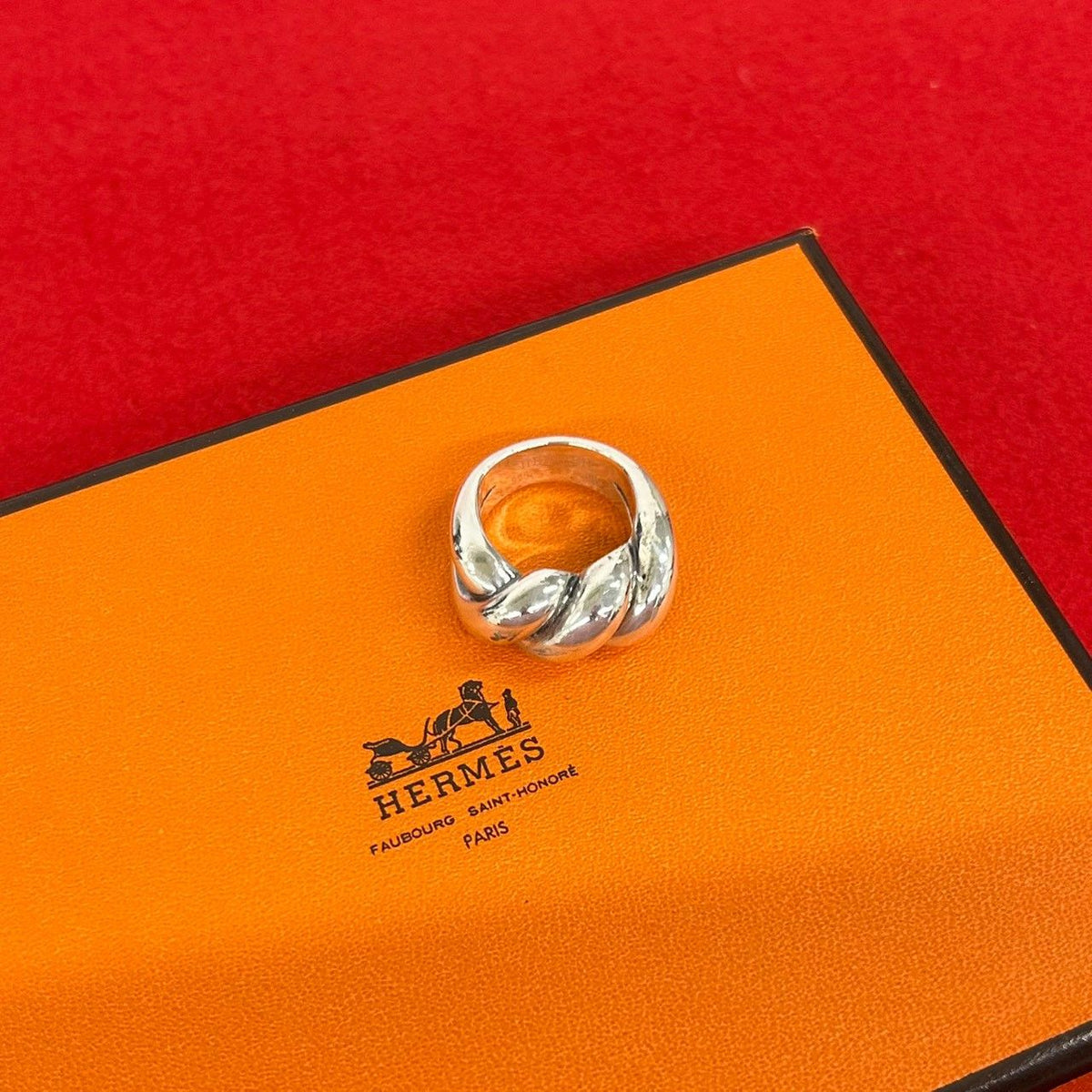 Hermes Torsade Ring 925 Sterling Silver