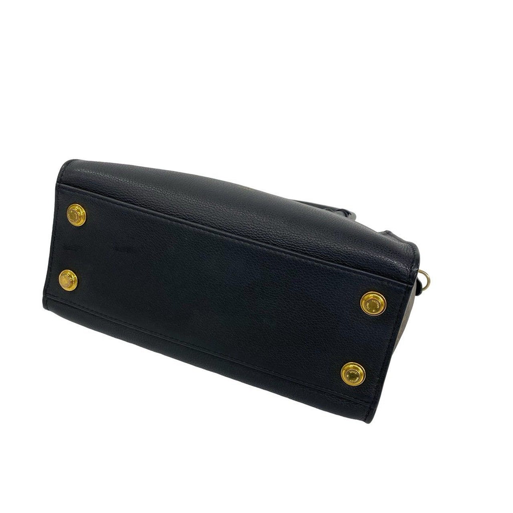 Louis Vuitton on My Side PM Monogram Leather 2-Way Shoulder Bag Black Brown — view 8