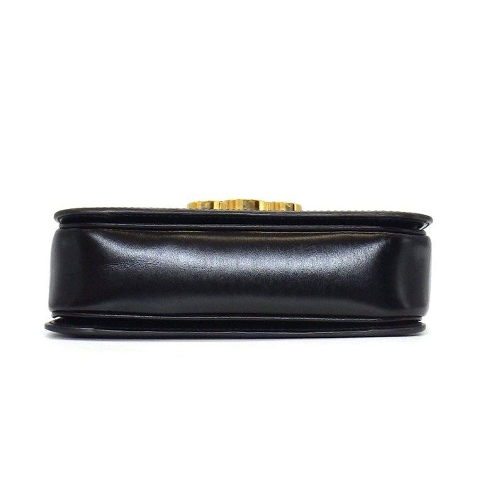 Celine Shoulder Bag Teen Triomphe Black Shiny Calfskin Gold — view 4