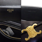Celine Shoulder Bag Teen Triomphe Black Shiny Calfskin Gold — view 6