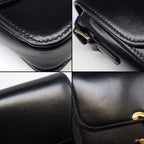 Celine Shoulder Bag Teen Triomphe Black Shiny Calfskin Gold — view 7