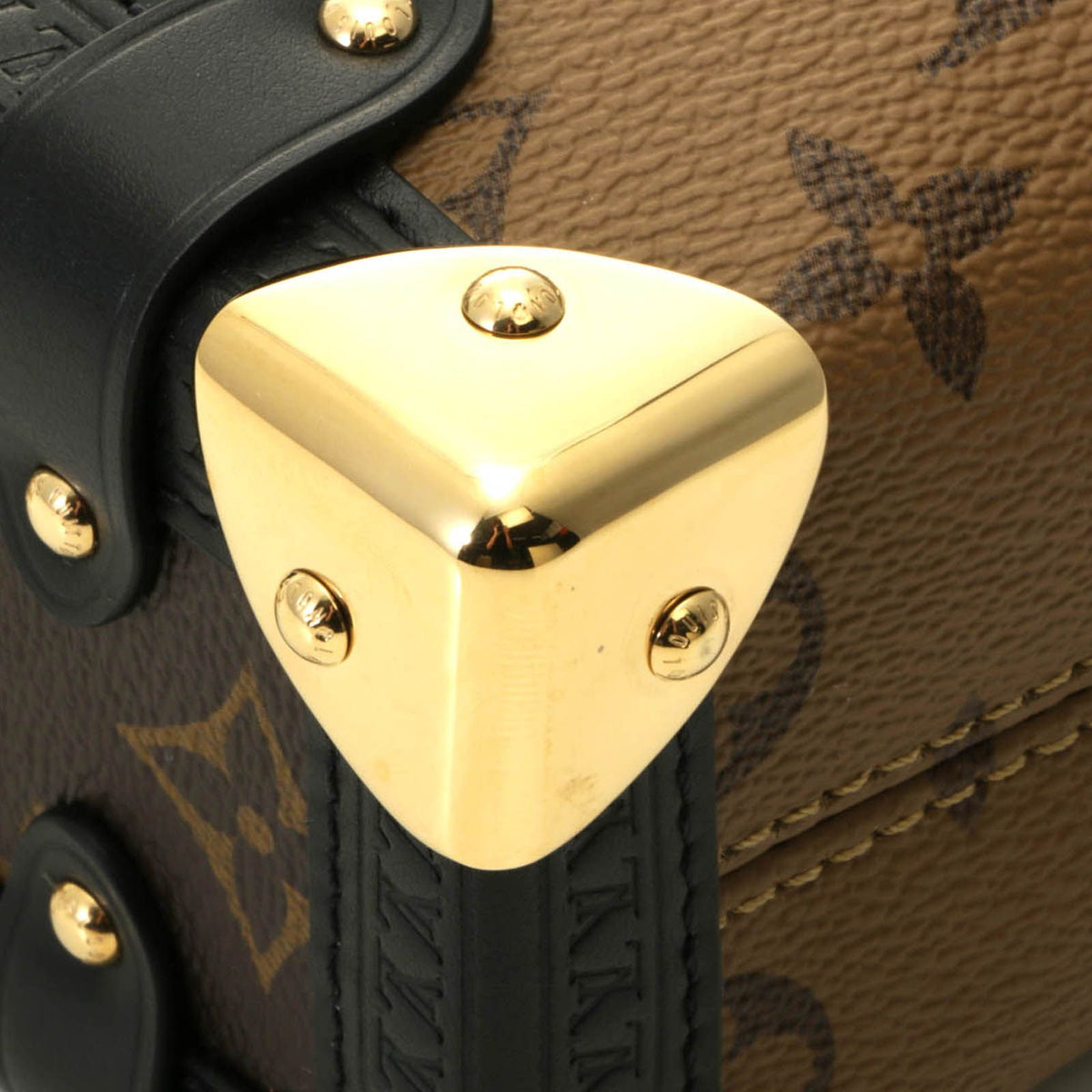 Louis Vuitton Side Trunk PM Tag Shoulder Bag Monogram Reverse Camel — view 5