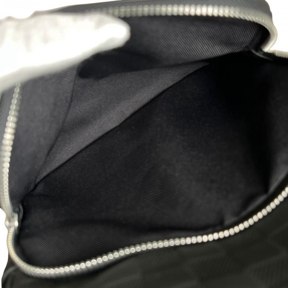 Louis Vuitton Belt Bag Damier Infini Avenue Crossbody Calfskin Black Silver — view 5