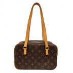 Louis Vuitton Cite MM Square Shoulder Bag Monogram Canvas Brown Gold