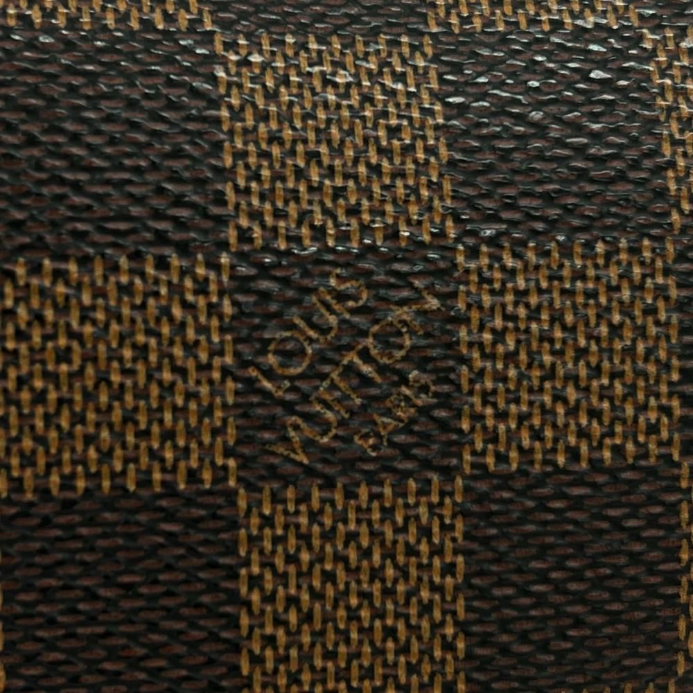 Louis Vuitton Handbag Trousse Makeup Pouch Damier Canvas Brown Gold — view 6