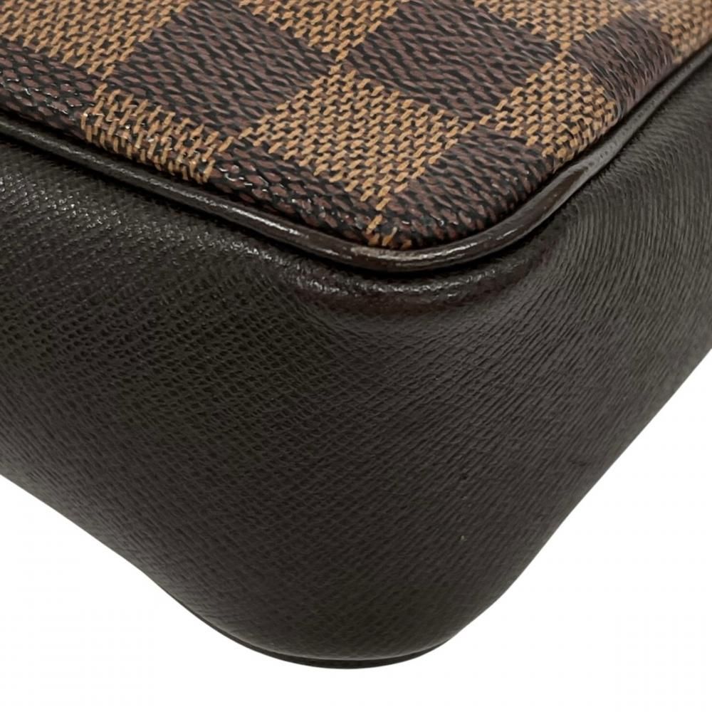Louis Vuitton Handbag Trousse Makeup Pouch Damier Canvas Brown Gold — view 8