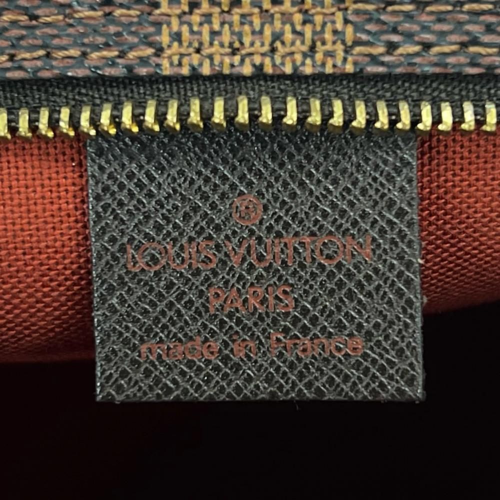 Louis Vuitton Handbag Trousse Makeup Pouch Damier Canvas Brown Gold — view 5