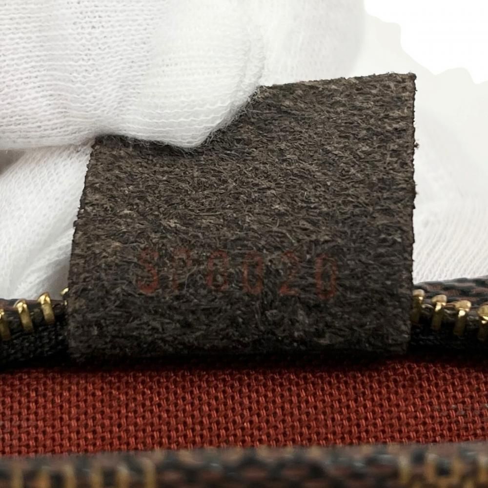 Louis Vuitton Handbag Trousse Makeup Pouch Damier Canvas Brown Gold — view 7