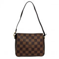 Louis Vuitton Handbag Trousse Makeup Pouch Damier Canvas Brown Gold