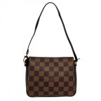Louis Vuitton Handbag Trousse Makeup Pouch Damier Canvas Brown Gold