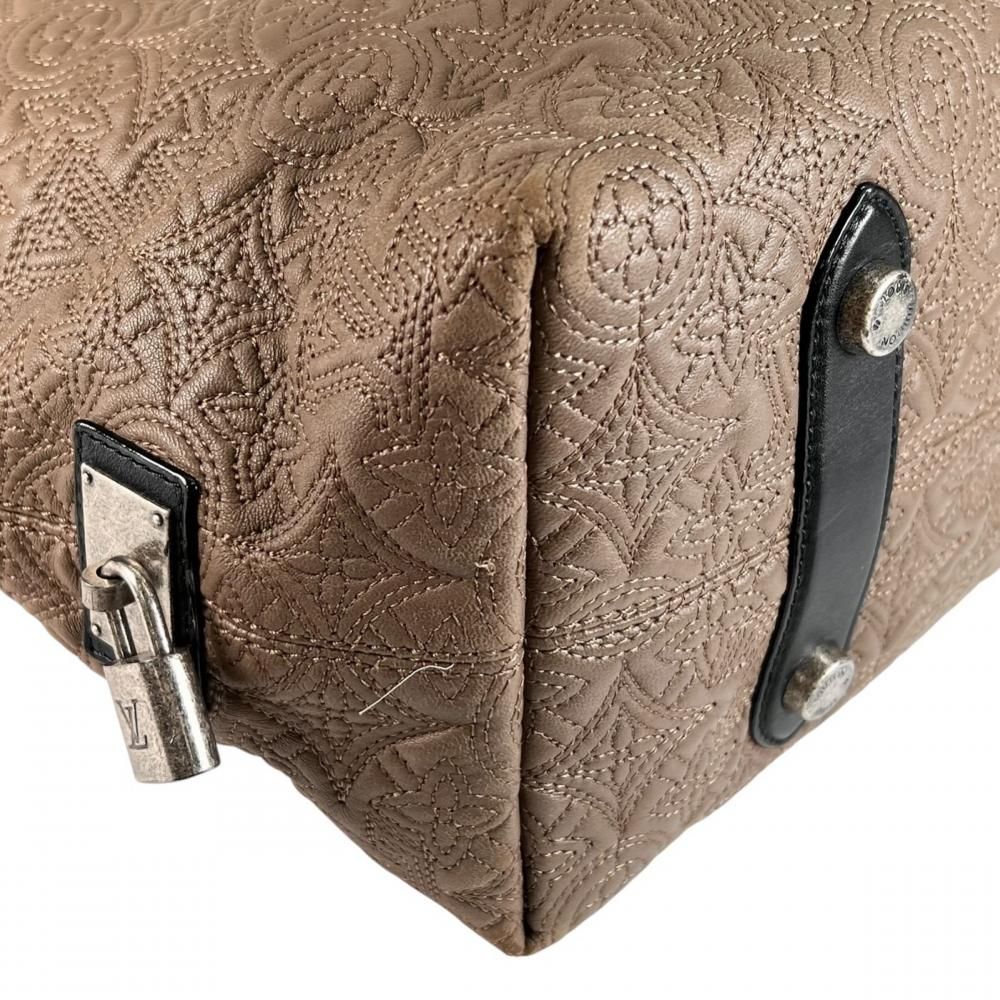 Louis Vuitton Tote Antia Hobo PM Monogram Shoulder Lambskin Brown Silver — view 7