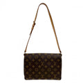 Louis Vuitton Shoulder Bag Musette Tango Monogram Canvas Brown Gold