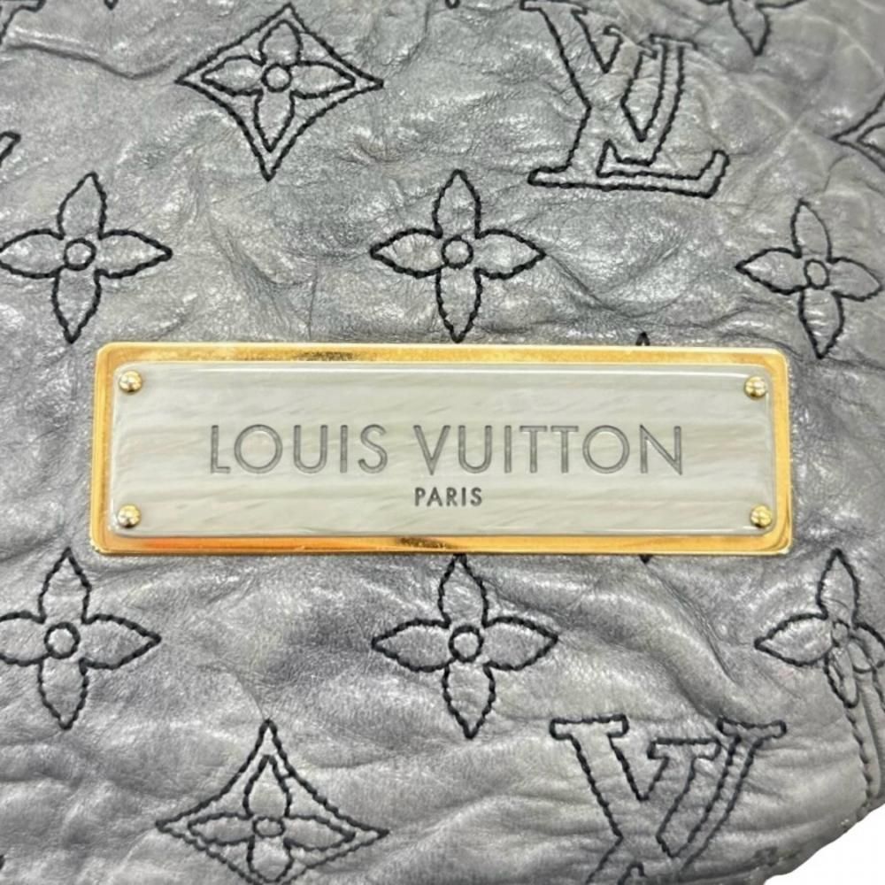 Louis Vuitton Shoulder Bag Monogram Olympe Nimbus PM Lambskin Gray Gold — view 7