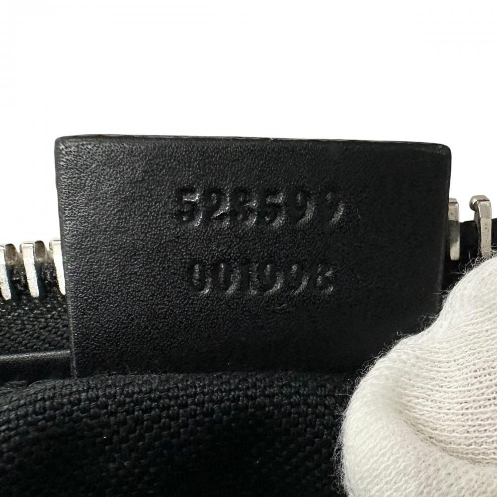 Gucci Shoulder Bag Web Stripe Crossbody GG Supreme Canvas Leather Black — view 7