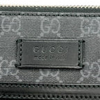 Gucci Shoulder Bag Web Stripe Crossbody GG Supreme Canvas Leather Black — view 6