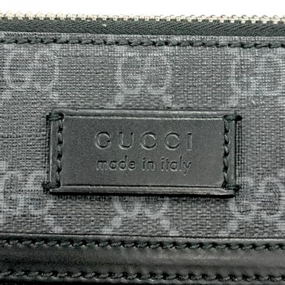 Gucci Shoulder Bag Web Stripe Crossbody GG Supreme Canvas Leather Black — view 6