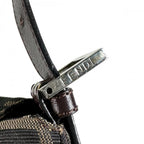 Fendi Shoulder Bag Zucca Mamma Bucket Canvas Leather Brown Black Silver — view 8