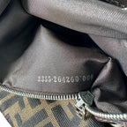 Fendi Shoulder Bag Zucca Mamma Bucket Canvas Leather Brown Black Silver — view 4