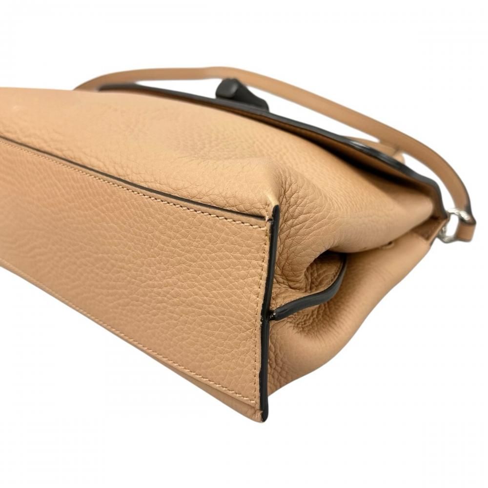 Gucci 2-Way Bamboo Daily Shoulder Bag Crossbody Leather Beige Silver — view 8
