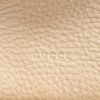 Gucci 2-Way Bamboo Daily Shoulder Bag Crossbody Leather Beige Silver — view 6