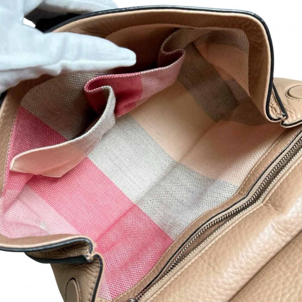 Gucci 2-Way Bamboo Daily Shoulder Bag Crossbody Leather Beige Silver — view 4