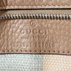 Gucci 2-Way Bamboo Daily Shoulder Bag Crossbody Leather Beige Silver — view 5