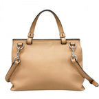 Gucci 2-Way Bamboo Daily Shoulder Bag Crossbody Leather Beige Silver — view 2