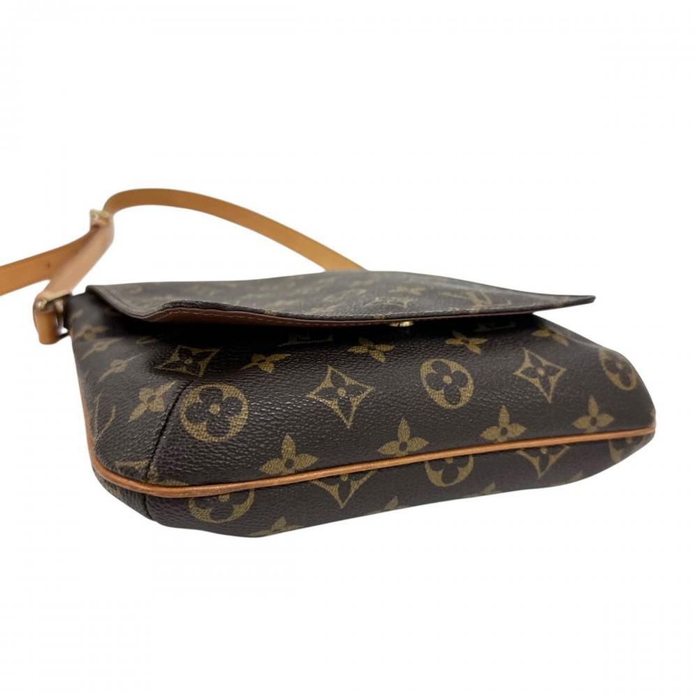 Louis Vuitton Shoulder Bag Musette Salsa Short Monogram Canvas Brown Gold — view 3